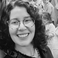 Black and white headshot of Vicky Zeamer