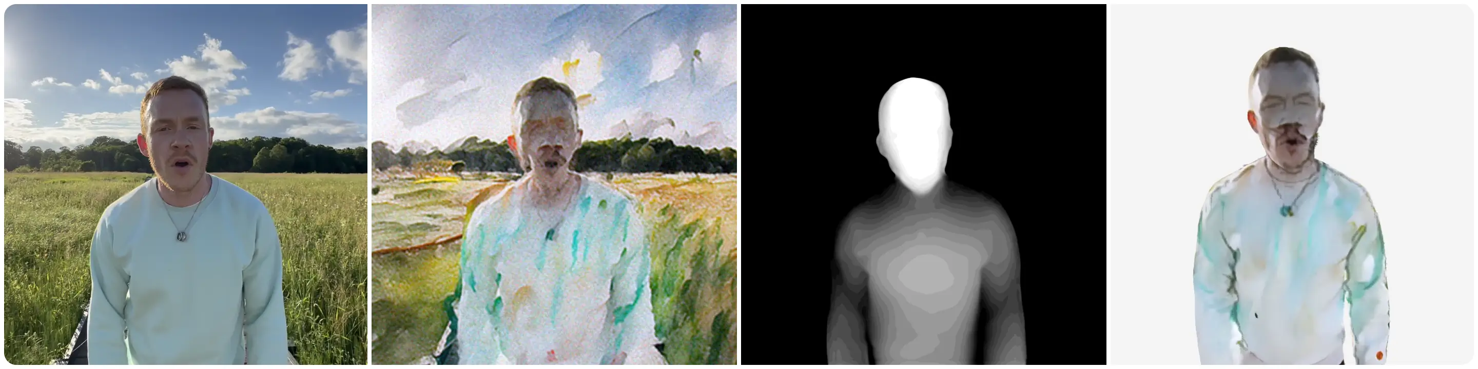 A preview of the generated avatar, from frame to 3D avatar.