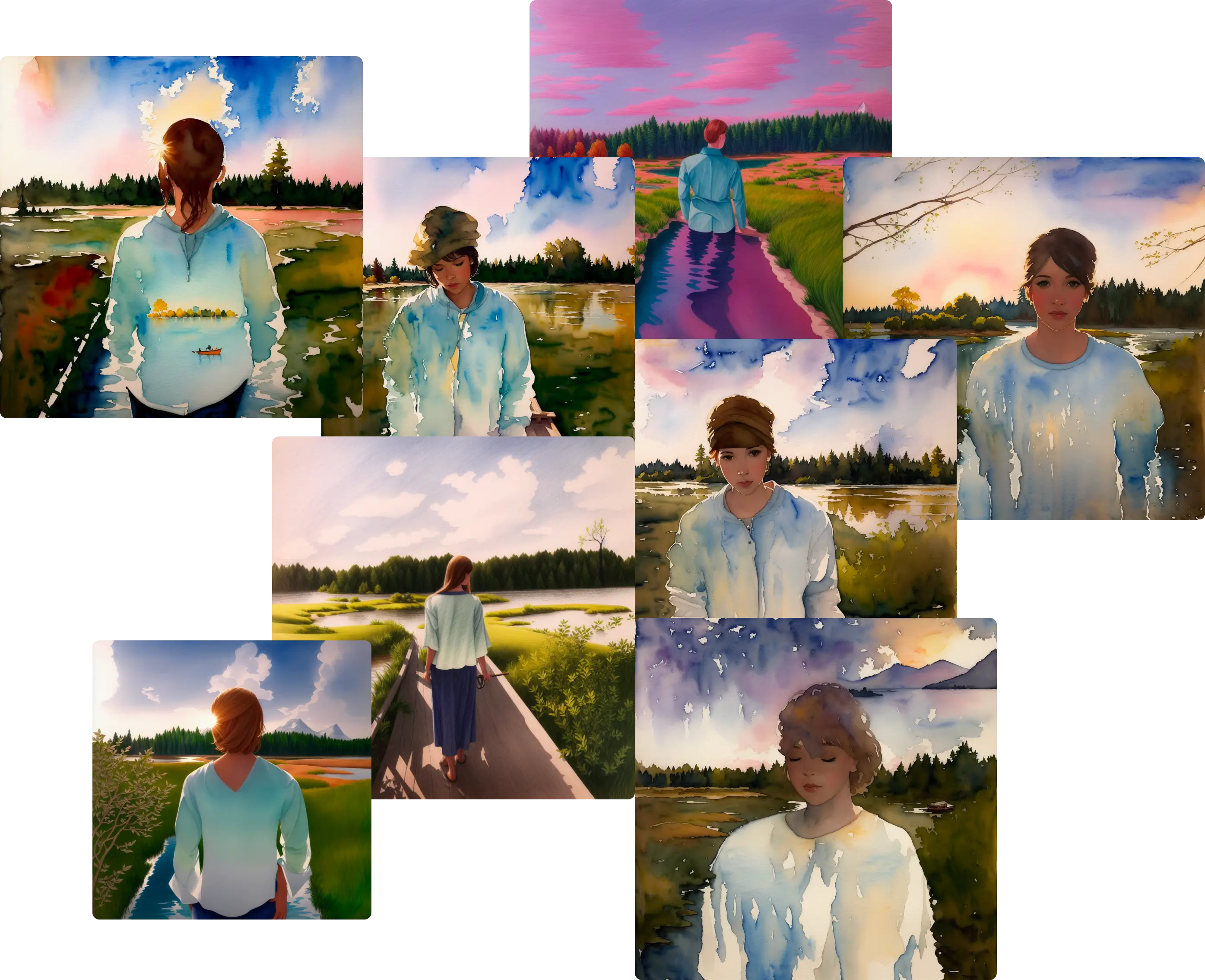 An example of the tendency AI has toward waifu. Turns out every creative process eventually takes a sharp detour into the uncanniest valleys.